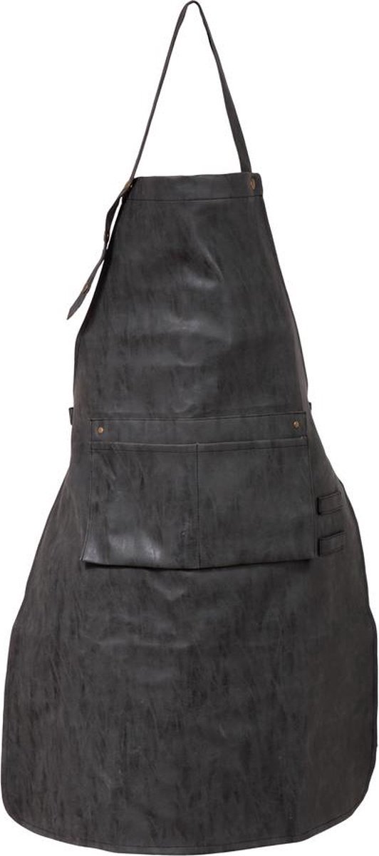 BBQ Schort - Grijs PU Leer - Afbeelding 3