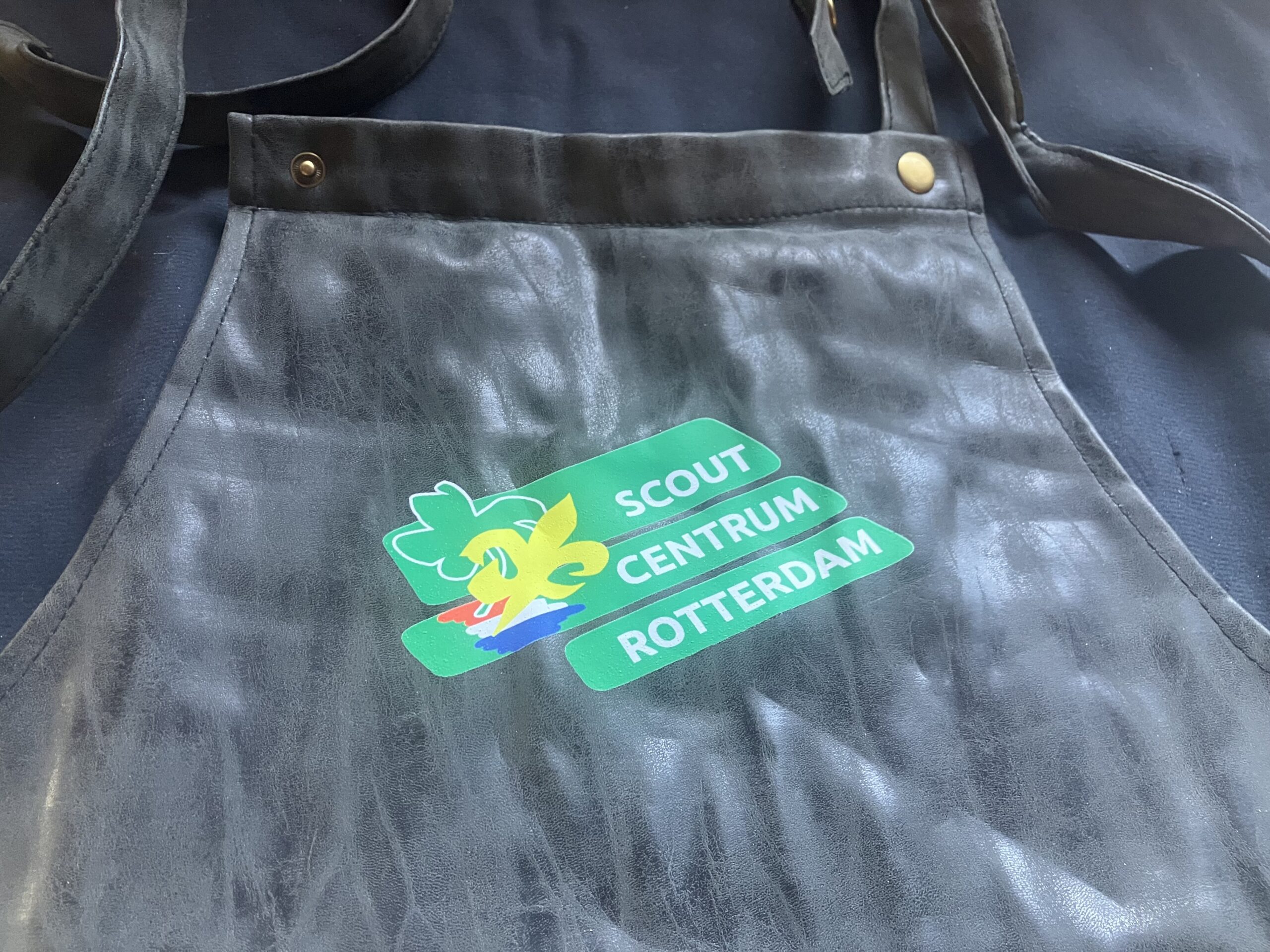 BBQ Schort - Grijs PU Leer - Afbeelding 5