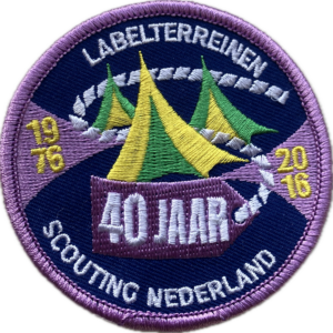 Labelterreinen Jubileumbadge 40 jaar